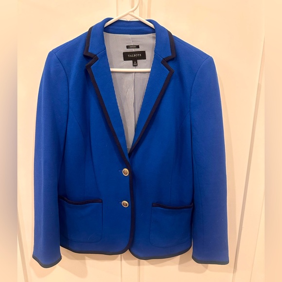 Electric Blue Blazer TALBOTS - Picture 3 of 9